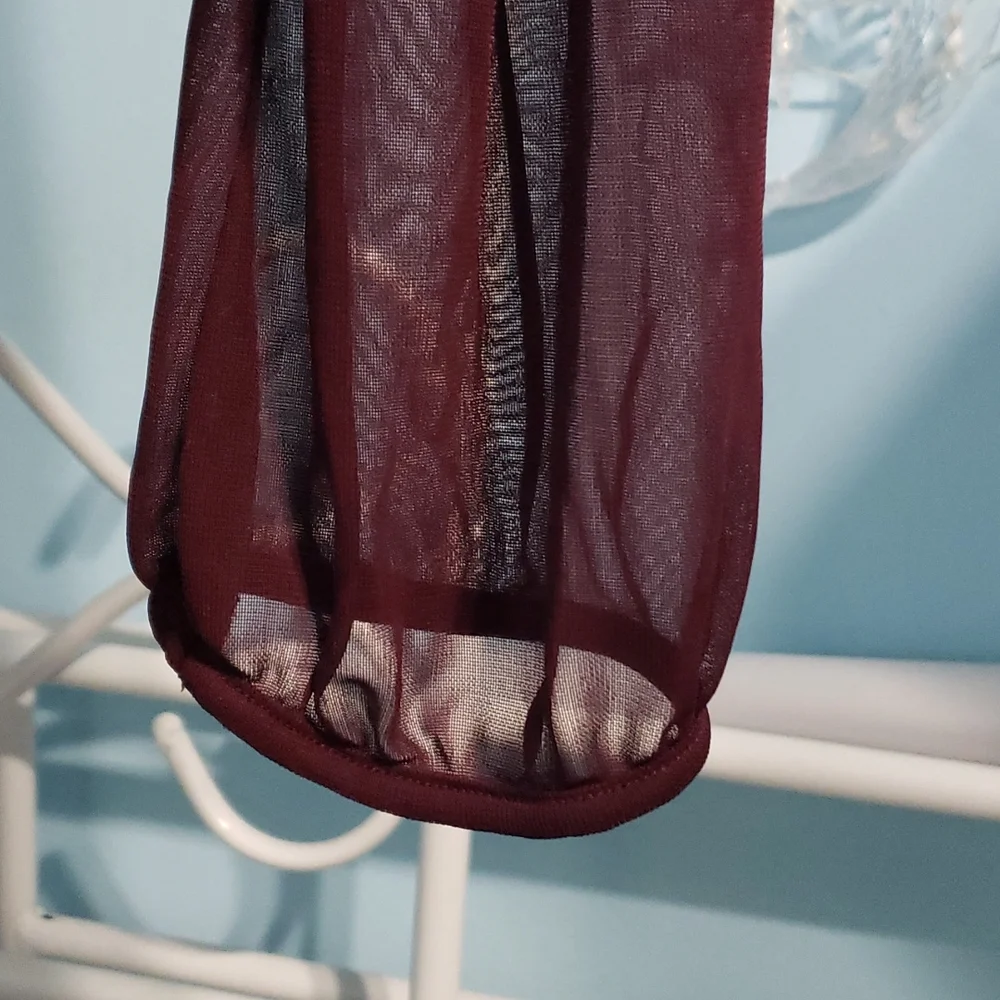 Express Sheer Deep-V Top - Picture 7 of 7